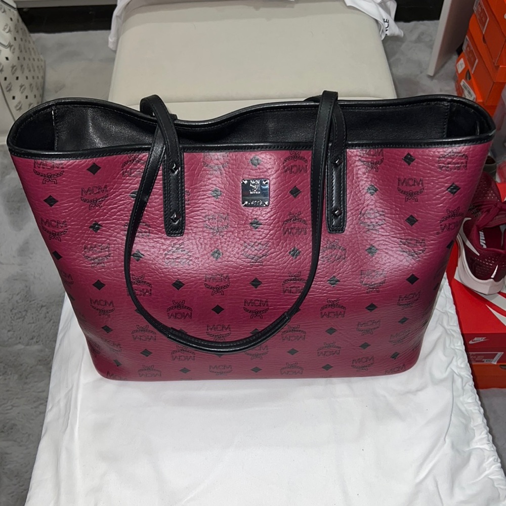 MCM Anya Coated Canvas Tote
